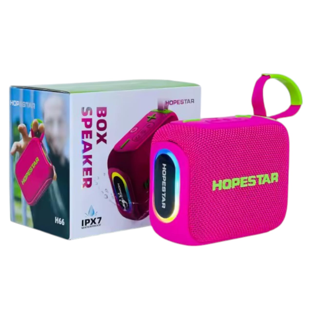 Parlante Bluetooth HOPESTAR H67 IPX7 Resistente al Agua/ Portátil Luces Led